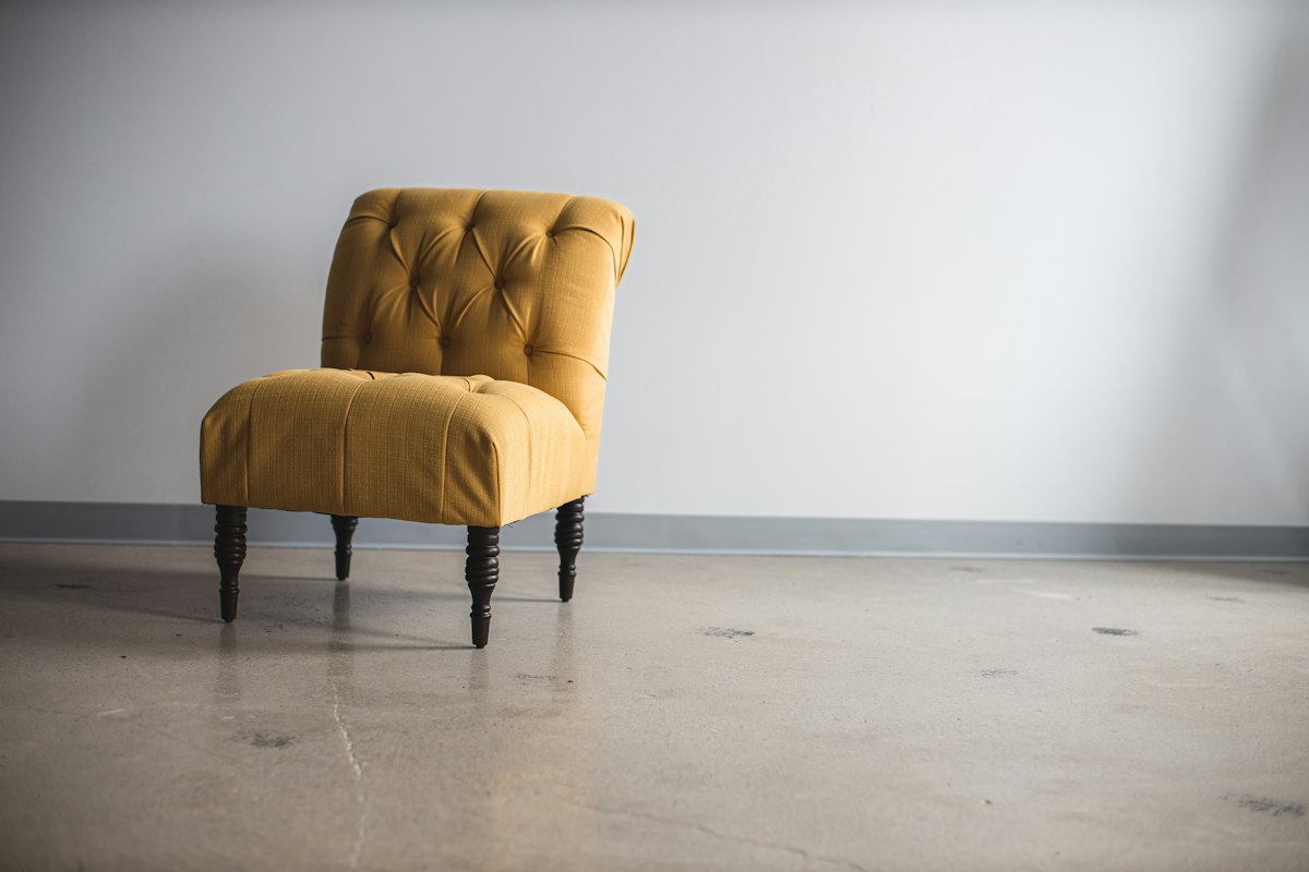 Custom made tufted accent chair