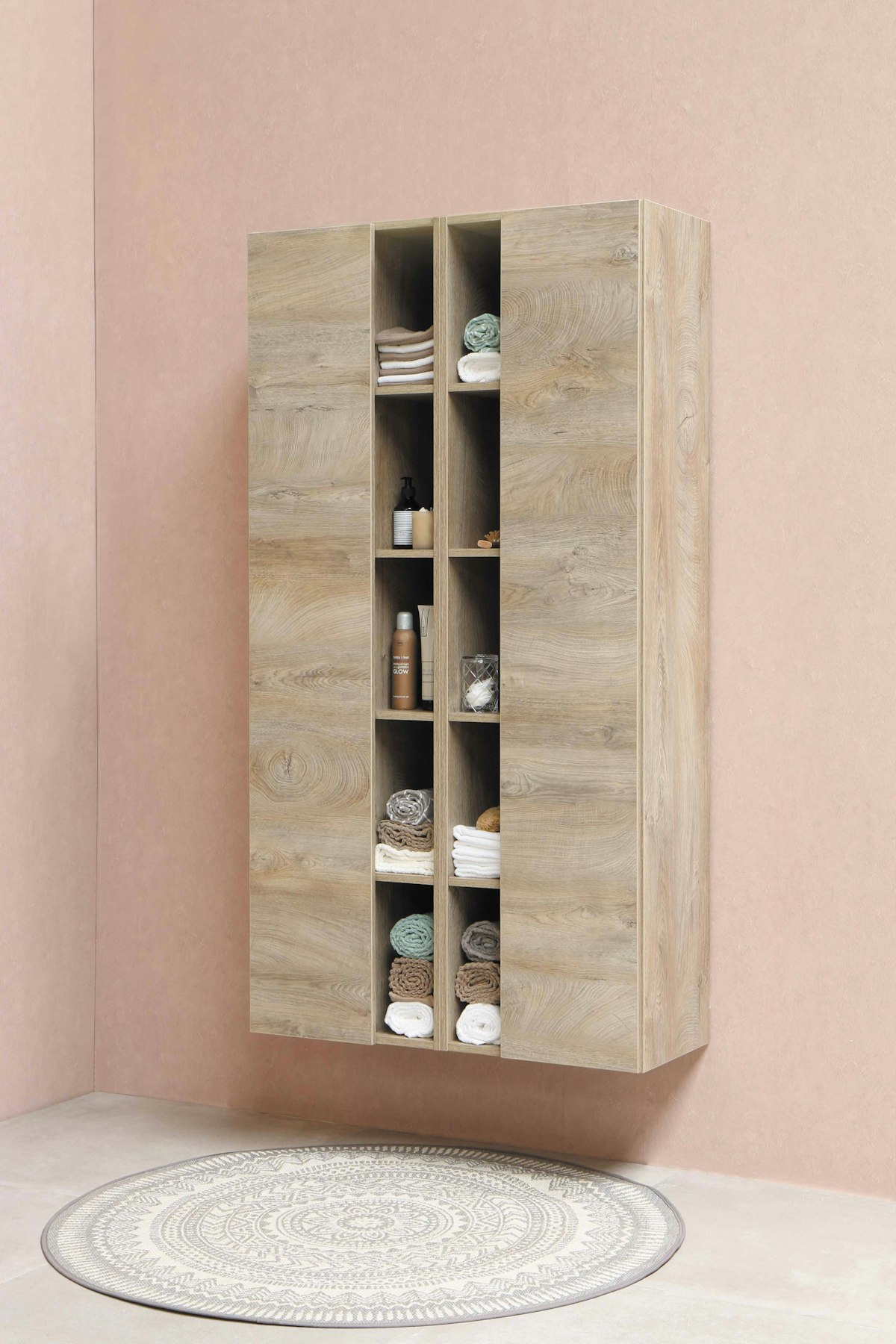 Custom made wooden display cabinet